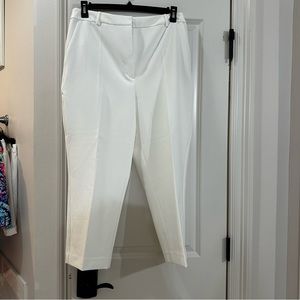 Express Super High Rise Editor Pant 14S in Winter White EUC